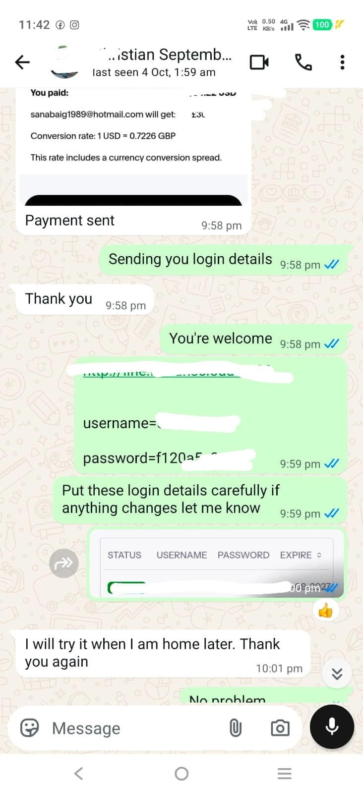 Avis client IPTV France reçu sur WhatsApp (2)