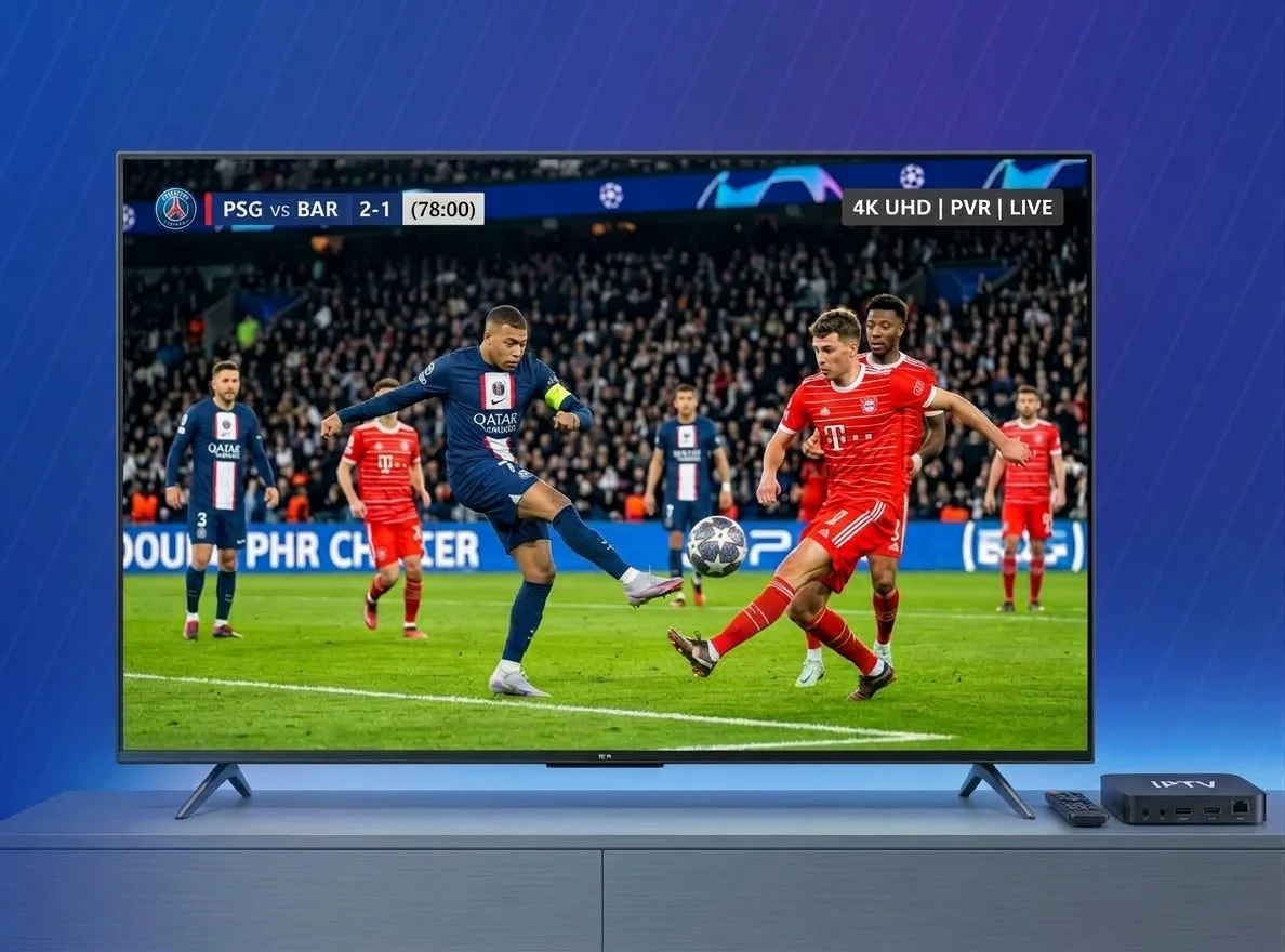 Abonnement IPTV France : chaînes TV en direct sur téléviseur, boîtier IPTV et smartphone