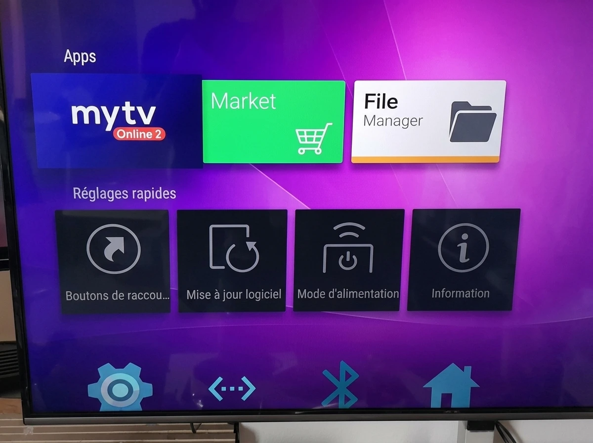 Application MYTVOnline 2 sur boîtier Formuler pour configurer l'abonnement IPTV